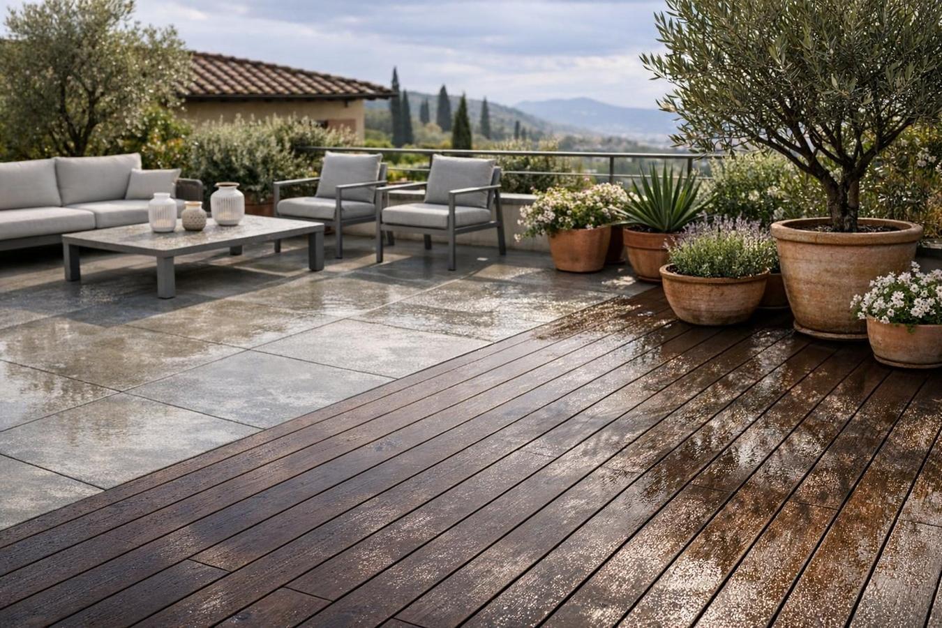 Pavimentazione esterna in primavera: come scegliere materiali e pedane