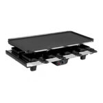 Costway 1400W Piastra elettrica con 8 padelle 2 superfici di cottura temperatura regolabile, Griglia da tavolo elettrico antiaderente