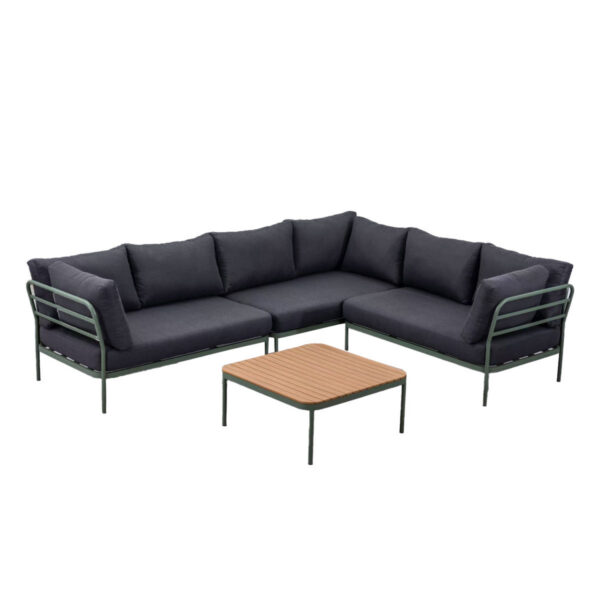 Salotto Bordeaux da esterno Barths; 85x142x70 cm (LxPxH); verde
