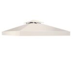 Costway Tessuto copertura superiore per gazebo Telo tetto ricambio per gazebo 3x3M Beige