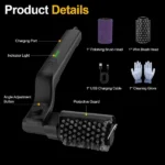 Spazzola elettrica USB-C per barbecue con testa orientabile