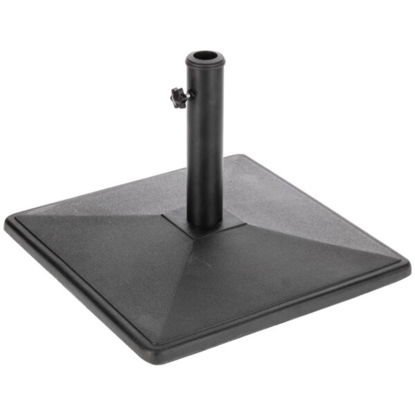 Base per ombrellone Alcaria VEGA; 50x50x5 cm (LxLxH); nero; quadrata