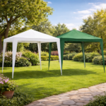 Gazebo da giardino 3 &times; 3 m con telo in polietilene