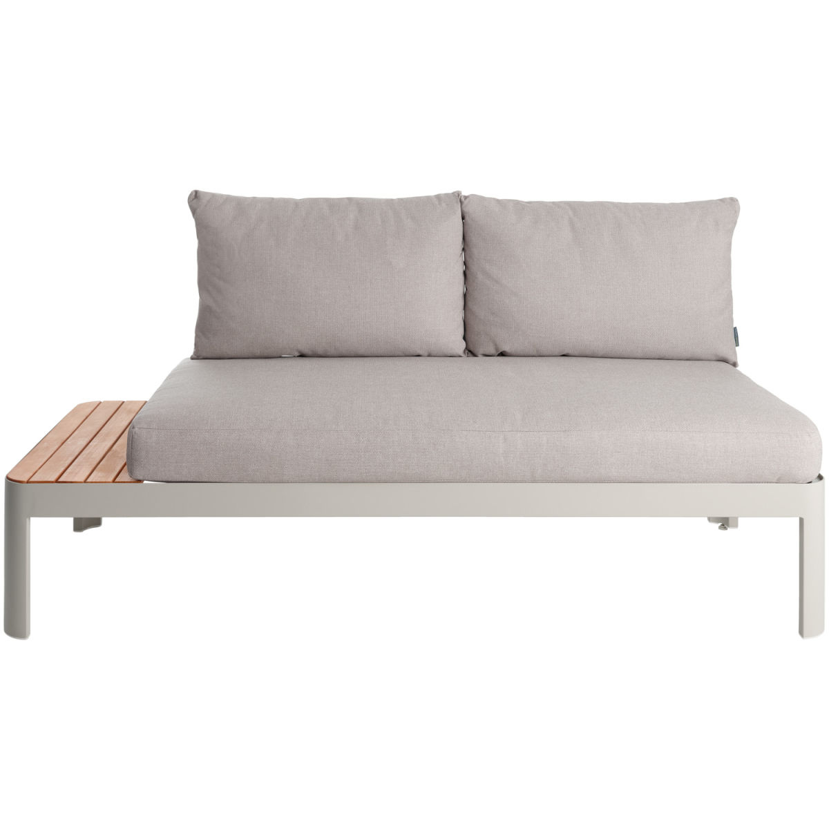 598ad87c2a5c7f063e2214c6e592265a.jpeg Divano da esterno Amalfia VEGA; 172x72x73 cm (LxPxH); seduta grigio chiaro, struttura grigio chiaro