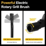 Spazzola elettrica USB-C per barbecue con testa orientabile