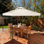 Costway Tessuto copertura superiore per gazebo Telo tetto ricambio per gazebo 3x3M Beige - immagine 3