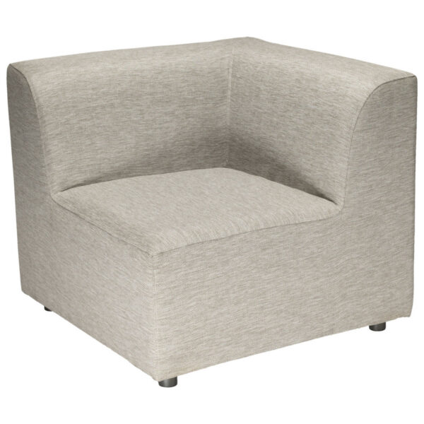 Divano modulare da esterno Modesco elemento ad angolo VEGA; 85x85x76 cm (LxPxH); seduta beige, struttura beige