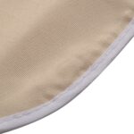 Costway Tetto di ricambio per dondolo in poliestere da giardino Tettuccio per dondolo Beige 191x132cm - immagine 8