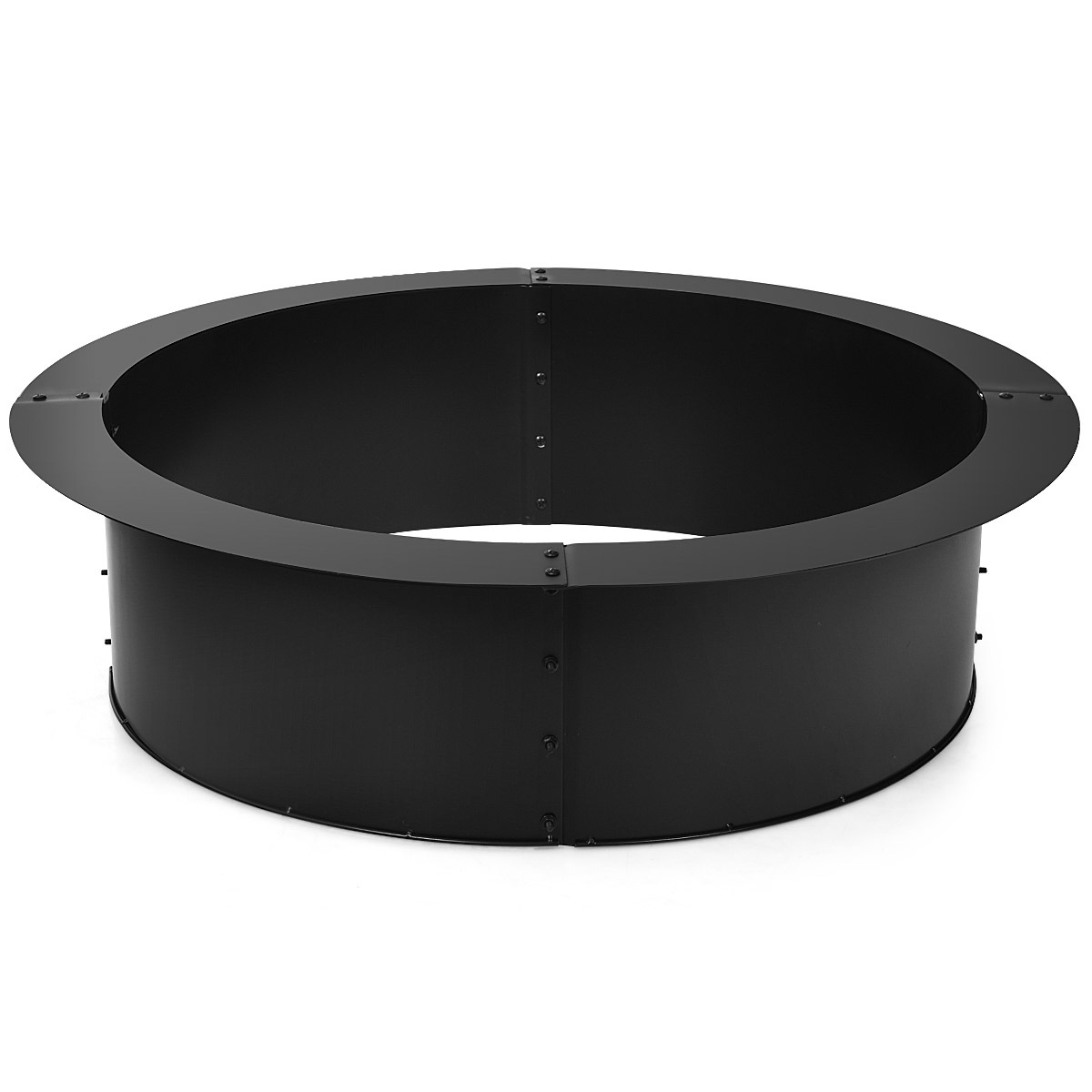 Anello-per-braciere-diametro-interno-76-cm-mediaId104445444-1779687772.jpg Costway Anello per braciere diametro interno 76 cm, Braciere rotondo in acciaio resistente selezionato per fuoco a legna carbonella - immagine 1