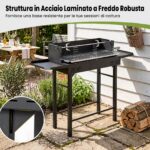 Costway Barbecue a carbonella da esterno in metallo portatile - immagine 6