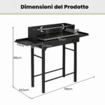 Costway Barbecue a carbonella da esterno in metallo portatile - immagine 4