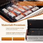 Costway Barbecue a carbonella portatile con griglia regolabile in altezza, Barbecue carbone da tavolo con vaschetta in smalto rimovibile S - immagine 7