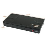 Costway Barbecue elettrico da tavolo 1000w piastra antiaderente per raclette e bistecca con 4 padelle e accessori, Griglia elettrica da tavolo - immagine 3