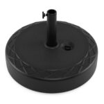 Costway Base ombrellone da giardino con acqua e sabbia 52 kg, Supporto rotondo con maniglia e manopola regolabile - immagine 4