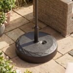 Costway Base ombrellone da giardino con acqua e sabbia 52 kg, Supporto rotondo con maniglia e manopola regolabile - immagine 2