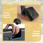Costway Base per ombrellone a braccio con ruote e barra metallica a croce, Base riempibile con sabbia bagnata per giardino e piscina - immagine 8