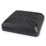 Costway Base per ombrellone a braccio con ruote e barra metallica a croce, Base riempibile con sabbia bagnata per giardino e piscina