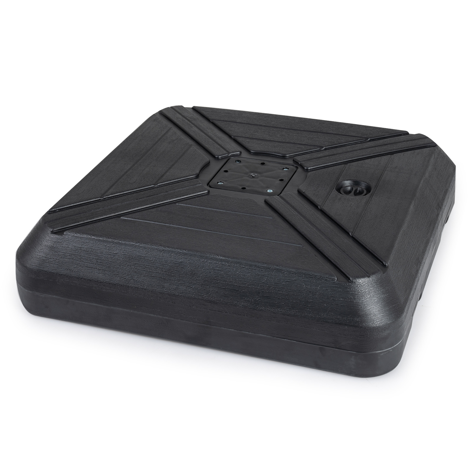 Base-per-ombrellone-a-braccio-con-ruote-e-barra-metallica-a-croce-mediaId103786258-1773979112.jpg Costway Base per ombrellone a braccio con ruote e barra metallica a croce, Base riempibile con sabbia bagnata per giardino e piscina - immagine 1