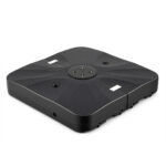 Costway Base per ombrellone da esterno con ruote 210 kg supporto pesante, Base quadrata riempibile con acqua e sabbia per giardino Nero