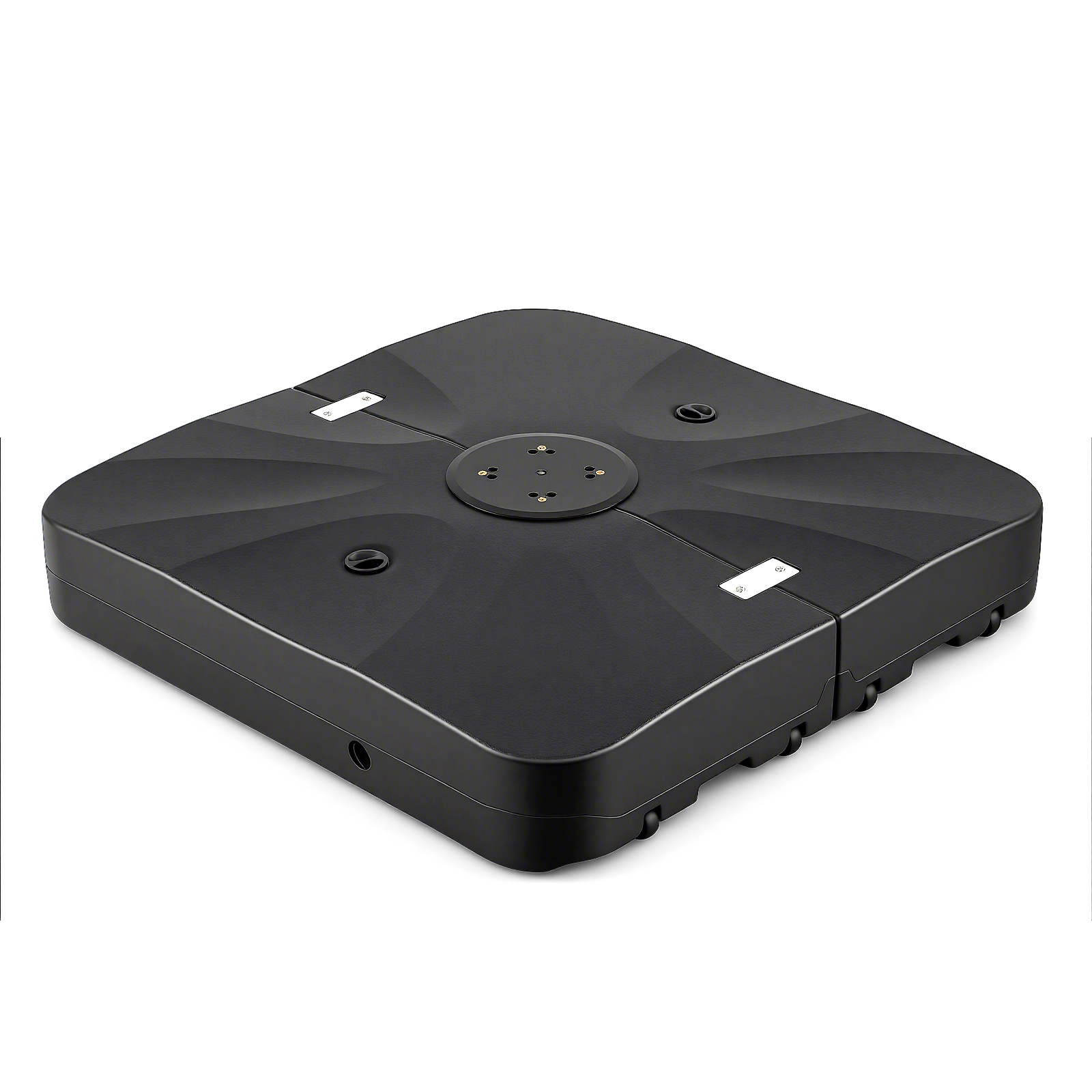 Base-per-ombrellone-da-esterno-con-ruote-210-kg-supporto-pesante-mediaId103786160-1773977220.jpg Costway Base per ombrellone da esterno con ruote 210 kg supporto pesante, Base quadrata riempibile con acqua e sabbia per giardino Nero - immagine 1