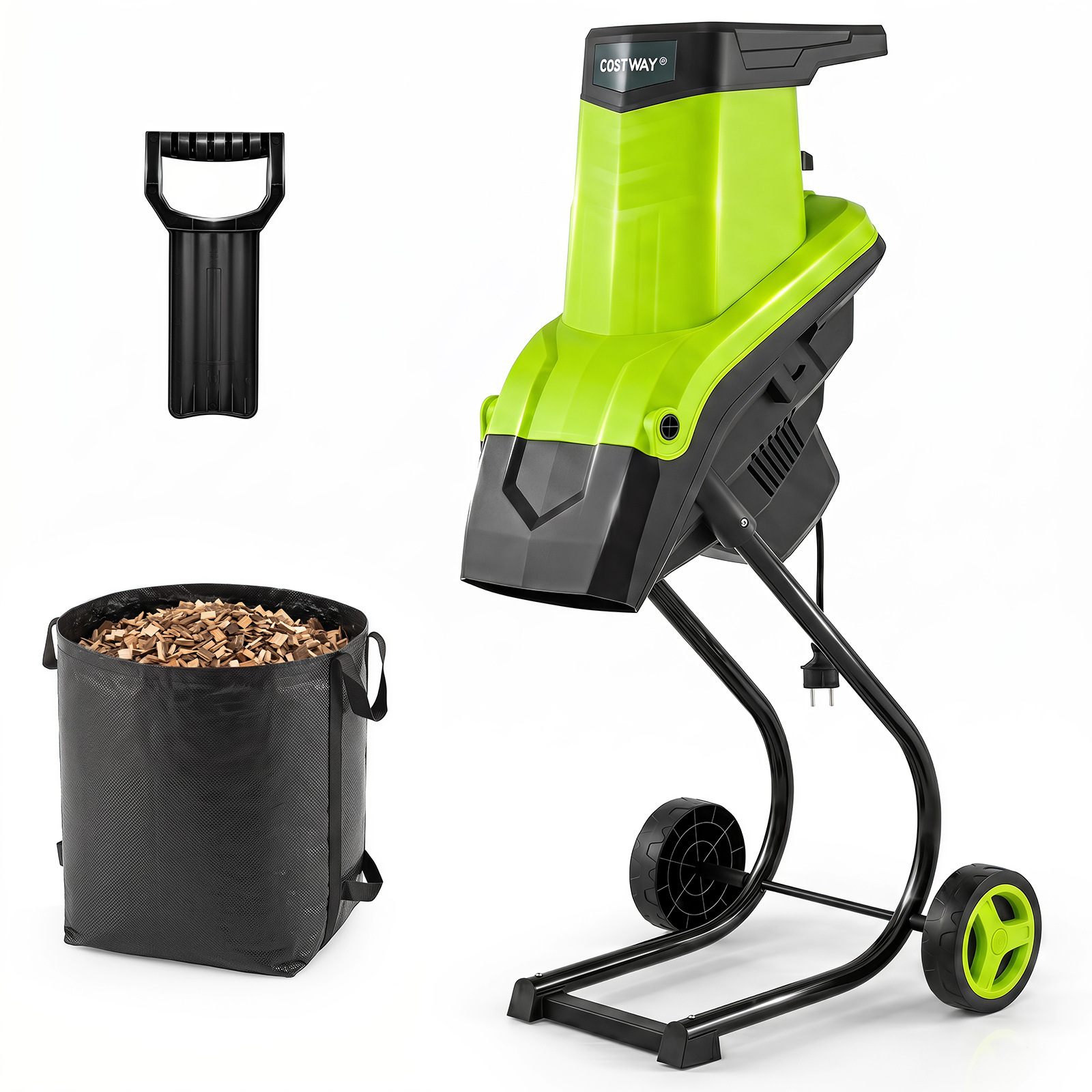 Biotrituratore-elettrico-2500-w-cippatore-trita-legno-per-rami-e-arbusti-45-mm-mediaId105178436-1784188209.jpg Costway Biotrituratore elettrico 2500 w cippatore trita legno per rami e arbusti 45 mm, Trinciatrice da giardino a rullo Verde - immagine 1