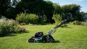 Robot tagliaerba e cura del giardino &mdash; immagine illustrativa