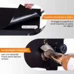 Costway Carrello da esterno pieghevole ruote tovaglietta resistente al calore, Supporto per griglia da esterno per campeggio e picnic - immagine 6