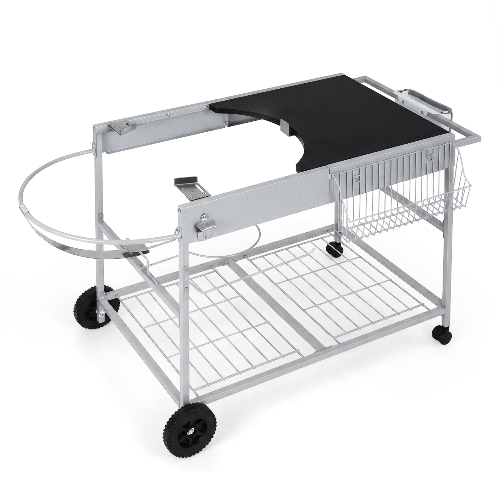 Carrello-per-barbecue-da-esterno-con-ampio-piano-ripiano-a-rete-porta-spezie-portarotolo-mediaId104469131-1778225999.jpg Costway Carrello per barbecue da esterno con ampio piano ripiano a rete porta spezie portarotolo, Carrello da cucina per barbecue 18-22 pollici - immagine 1