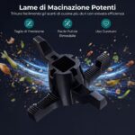 Costway Compostiera elettrica da cucina 3 L asciugatura macinatura raffreddamento, Bidone per rifiuti organici con timer filtro e finestra visibile - immagine 5