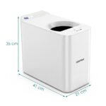 Costway Compostiera elettrica da cucina 3 L asciugatura macinatura raffreddamento, Bidone per rifiuti organici con timer filtro e finestra visibile - immagine 4