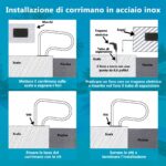 Costway Corrimano per piscina in acciaio inox con piastra di base, Corrimano ideale per spa stadio 2 pezzi Argento - immagine 10
