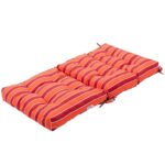 Costway Cuscino per sedia alta materiale in poliestere traspirante, Cuscini per sedia da patio con cinturini antiscivolo Rosso - immagine 6