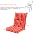 Costway Cuscino per sedia alta materiale in poliestere traspirante, Cuscini per sedia da patio con cinturini antiscivolo Rosso - immagine 7