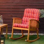 Costway Cuscino per sedia alta materiale in poliestere traspirante, Cuscini per sedia da patio con cinturini antiscivolo Rosso - immagine 2