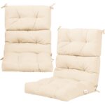Costway Cuscino per sedia alta materiale in poliestere traspirante, Cuscini per sedia da patio con cinturini antiscivolo Beige - immagine 5