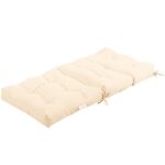 Costway Cuscino per sedia alta materiale in poliestere traspirante, Cuscini per sedia da patio con cinturini antiscivolo Beige - immagine 6