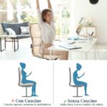 Costway Cuscino per sedia alta materiale in poliestere traspirante, Cuscini per sedia da patio con cinturini antiscivolo Beige - immagine 10