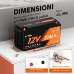 LiTime 12V 230Ah Plus &ndash; Batteria LiFePO4 con BMS 200A &ndash; immagine 2