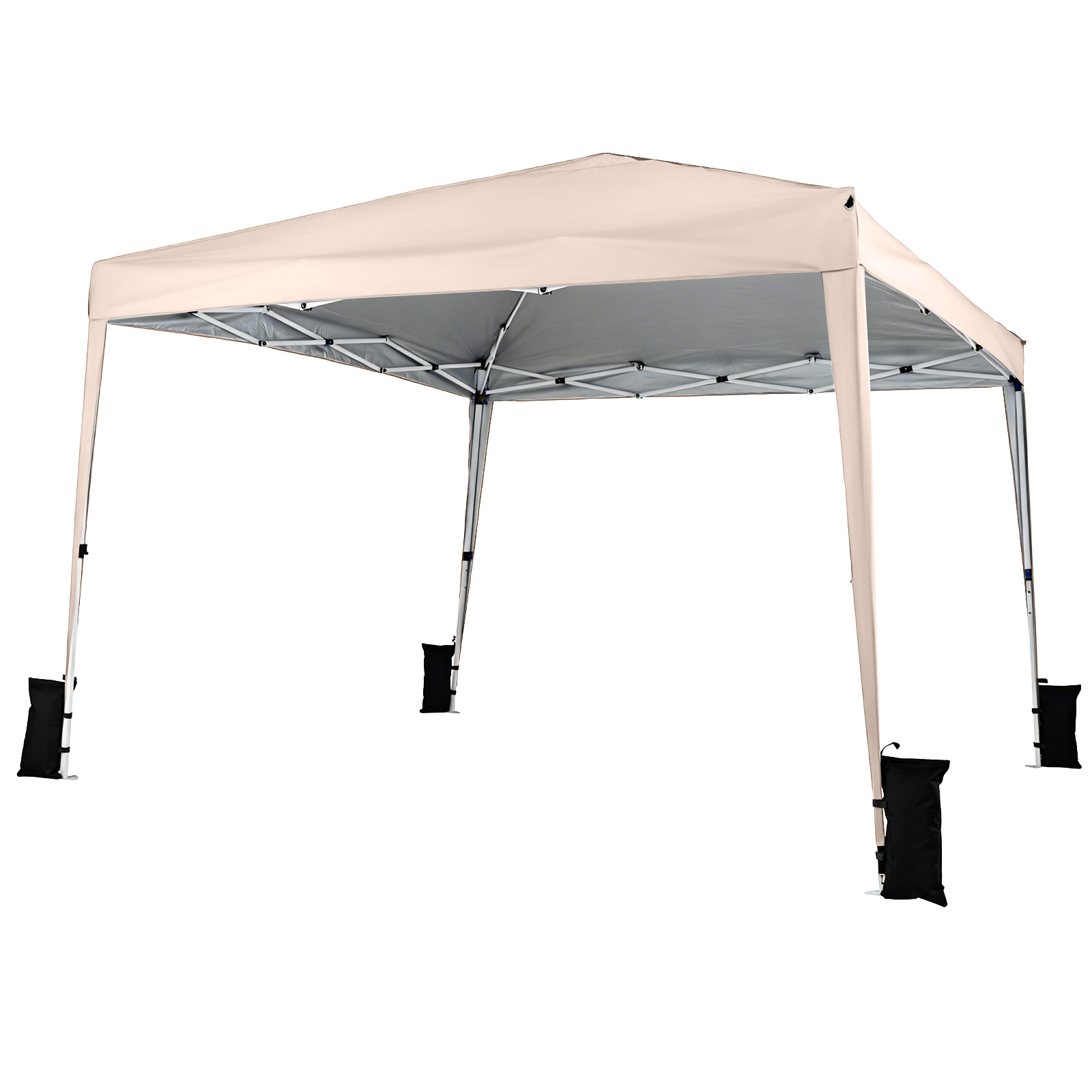 Gazebo-da-giardino-3-x-3-m-pieghevole-portatile-e-altezza-regolabile-mediaId104236642-1776310982.jpg Costway Gazebo da giardino 3 x 3 m pieghevole portatile e altezza regolabile, Tendone parasole con telo impermeabile e resistente Beige - immagine 1