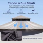 Gazebo barbecue Costway con telo laterale retrattile - immagine 8