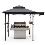 Gazebo barbecue Costway con telo laterale retrattile - immagine 5