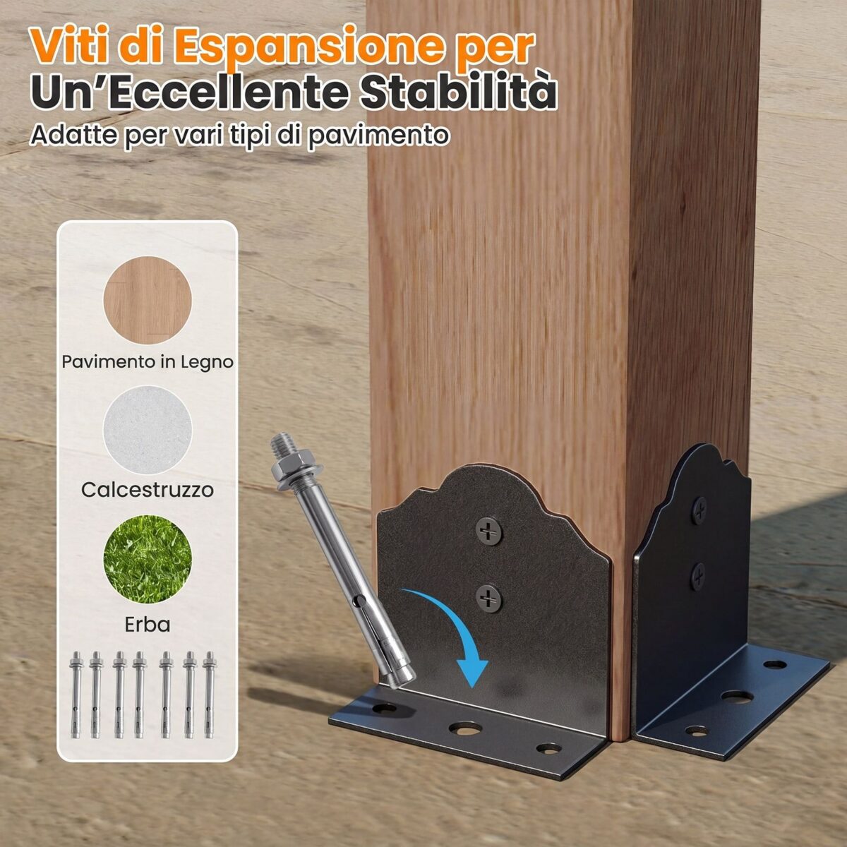 Costway Gazebo per barbecue gazebo da giardino in legno di abete resistente 2 ripiani laterali portaoggetti, Tettoia inclinata in metallo pergola bbq per terrazzo e patio - immagine 7