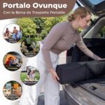 Costway Gazebo pieghevole 3x3 con struttura metallica borsa per trasporto, Gazebo da esterno pop-up per mercatini campeggio Marrone - immagine 6
