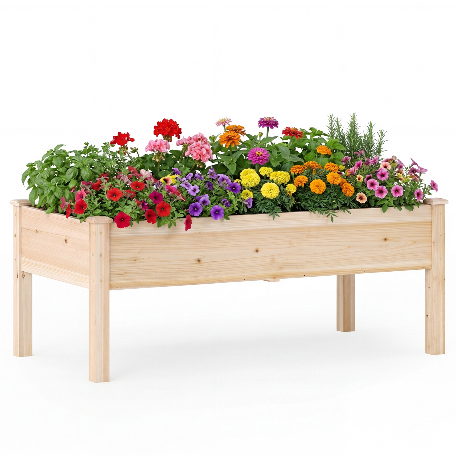 Letto-da-giardino-rialzato-con-gambe-per-verdure-fiori-erbe-mediaId103877591-1775542833.jpg Costway Letto da giardino rialzato con gambe per verdure fiori erbe, Kit da giardinaggio da esterno e interno per balcone Naturale - immagine 1