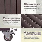 Costway Letto da giardino rialzato con ruote e monitor d'acqua foro di drenaggio e ripiano, Fioriera elevata per piante verdure erbe cortile e patio - immagine 8