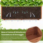 Costway Letto da giardino rialzato elevata per rampicanti con tetto pensile e fori di drenaggio, Letto da giardino rialzato da interni Arancione - immagine 9