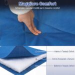 Costway Sedia da campeggio per 2 persone con 2 portabicchiere tasche a rete e borsa da trasporto, Sedia pieghevole da esterno portata 300 kg Blu - immagine 8