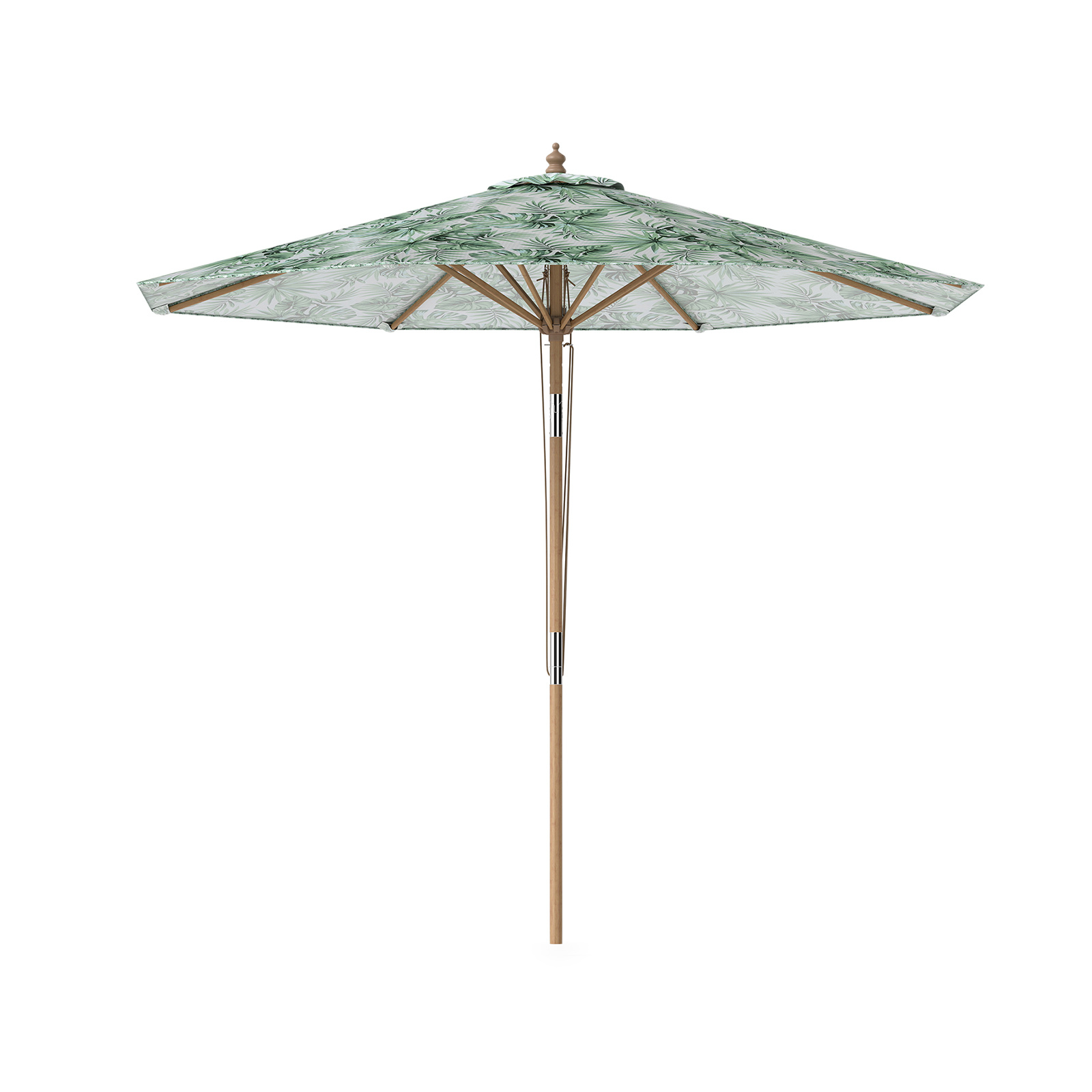 Ombrellone-da-giardino-da-270-cm-con-tettuccio-di-ventilazione-e-8-stecche-in-legno-mediaId103783093-1773821930.jpg Costway Ombrellone da giardino da 270 cm con tettuccio di ventilazione e 8 stecche in legno, Parasole da esterno per cortile e balcone Verde - immagine 1
