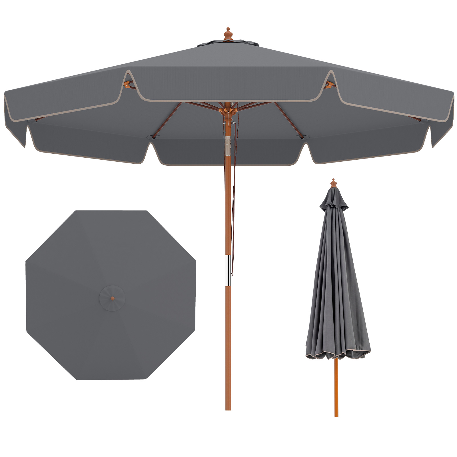 Ombrellone-da-patio-scallopato-300-cm-con-inclinazione-a-pulsante-8-stecche-mediaId103782856-1773820199 Ombrellone Costway grigio da patio 300 cm con telo scallopato e palo in legno