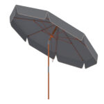 Ombrellone Costway da patio 300 cm grigio inclinabile - immagine 2
